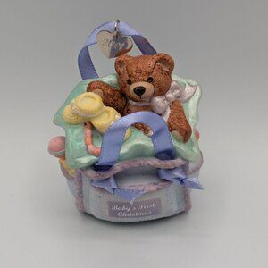 Hallmark Keepsake Baby's First Christmas 2001, Vintage Porcelain Ornament